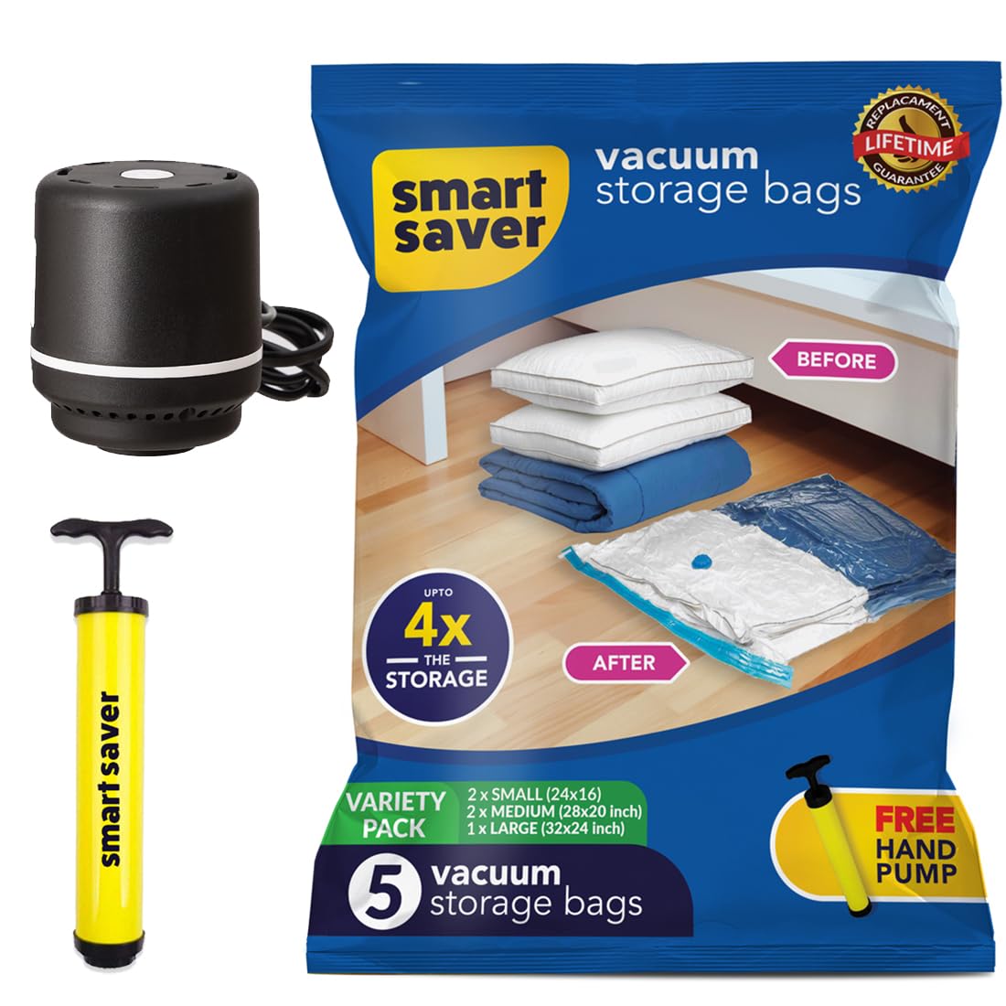 vacuum storage bags with electric pump for travel